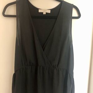 LOFT wrap sleeveless blouse size M